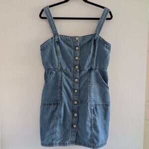 3/$30 Button front cotton denim Mini dress